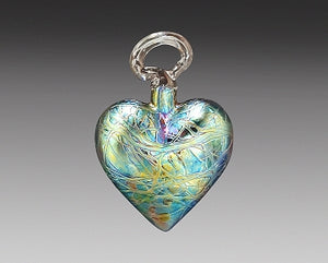 Illumination Heart Ornament by Vines Art Glass