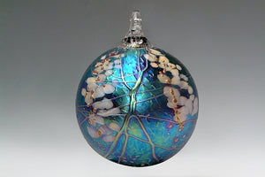 Blossom and Vines Round Ornament by Vines Art Glass