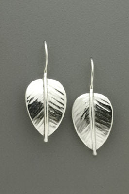 Textured Leaf Earrings by Thomas Kuhner