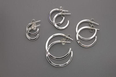 Heavy Open Circle Post Earrings by Thomas Kuhner