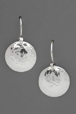 Hammered Disc Earrings by Thomas Kuhner