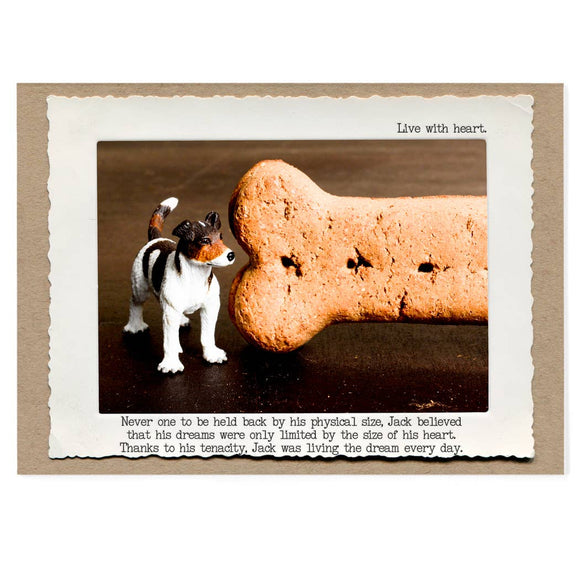 Dog Bone Greeting Card by Jamie Redmond