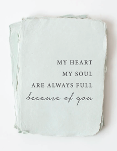 My Heart, My Soul Greeting Card by Paper Baristas