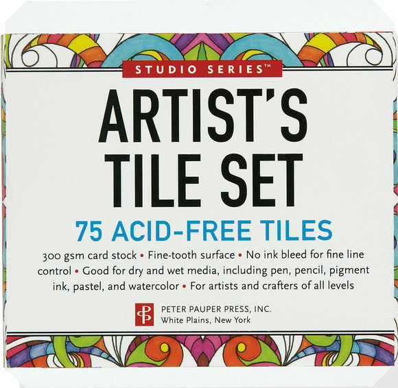 Artist's Tile Set: 75 Acid-Free White Tiles