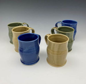 Mug with Impressed Handle by Bluegill Pottery