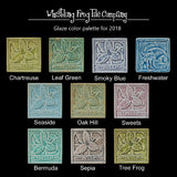 Double Dragonfly 6" x 6" Tile by Whistling Frog