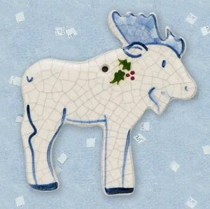 Moose Ceramic Ornament by Mary DeCaprio