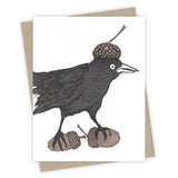 Fall Forager Grackle Card by Burdock & Bramble