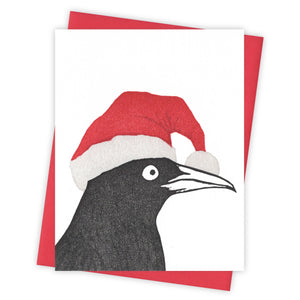 Santa's Helper Grackle Card by Burdock & Bramble