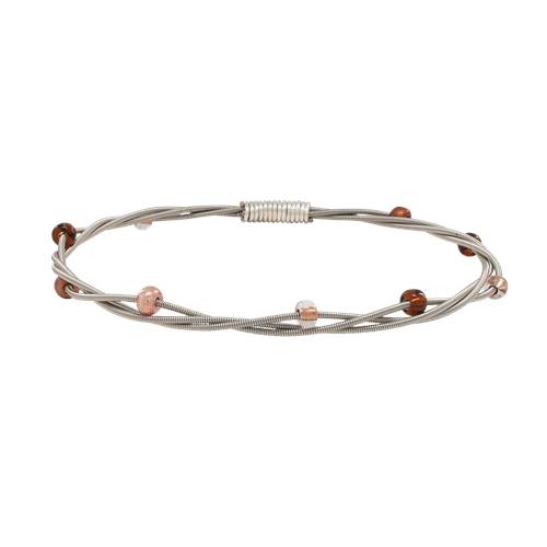 Beaded Bangle Bracelet - Copper by High Strung Studio