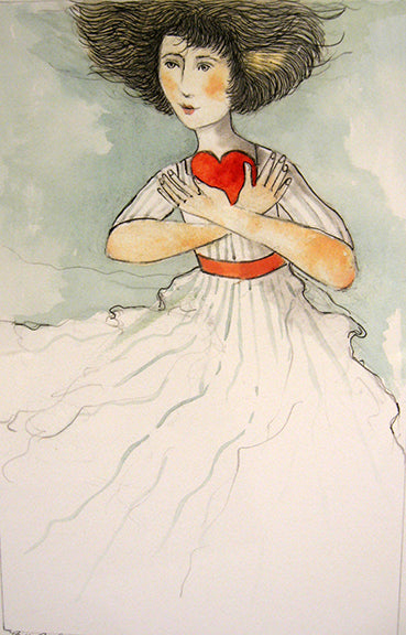 Girl with a Big Heart Reproduction by Beth Bird