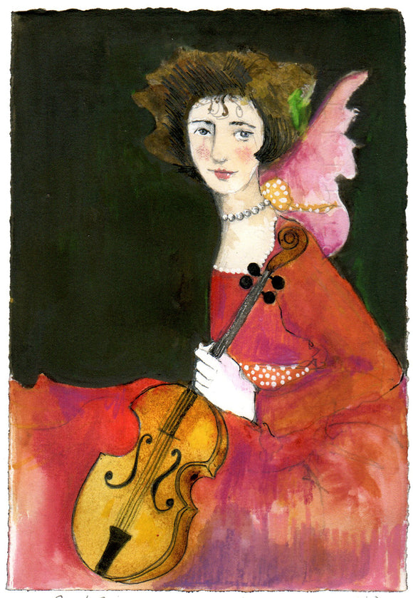 Angel with Violin Reproduction by Beth Bird