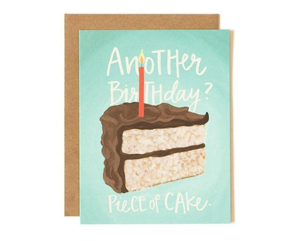 Piece of Cake Birthday Card by 1canoe2