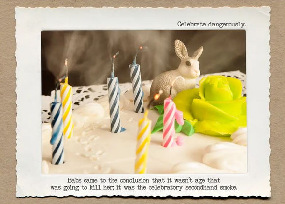 Bunny Secondhand Smoke Greeting Card by Jamie Redmond