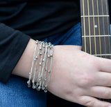 Ball End Bangle Bracelet - Silver by High Strung Studios