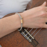 Classic Bangle Bracelet - Silver/Brass by High Strung Studios