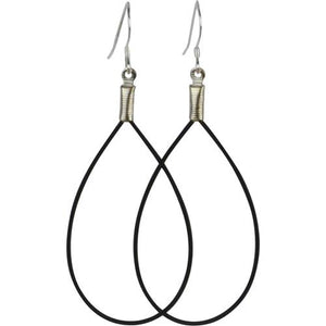 Classic Teardrop Earrings - Black by High Strung Studios