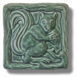 Squirrel and Acorn 4" x 4" Tile by Whistling Frog