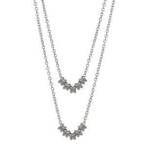 Double-Layer Necklace - Silver by High Strung Studio