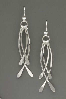 Curved Dangle Earrings by Thomas Kuhner