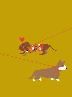 Valentine's Dogs Greeting Card from Great Arrow Cards