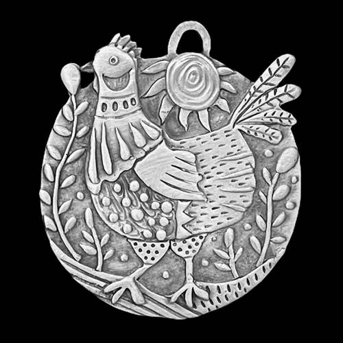 Chicken Little Ornament by Leandra Drumm Designs