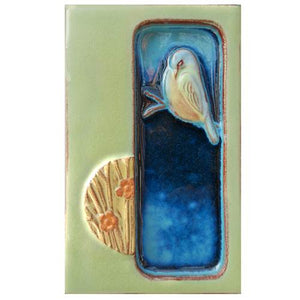 Haiku Postcard Dove Tile by Parran Collery