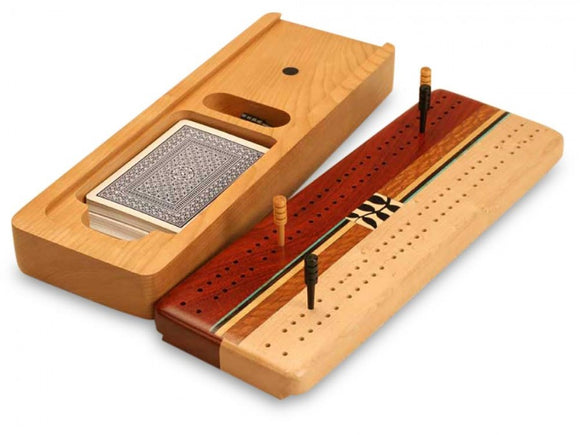 Cherry Cribbage Board Vine Top and Cards