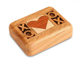 XOXO Marquetry 2” Flat Narrow Cherry Secret Box by Heartwood Creations