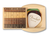 Musician's Secret 2" Flat Wide Treasure Box with Guitar Picks by Heartwood Creations