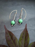Deco Style Music Note Earrings with Turquoise by Brianna Kenyon