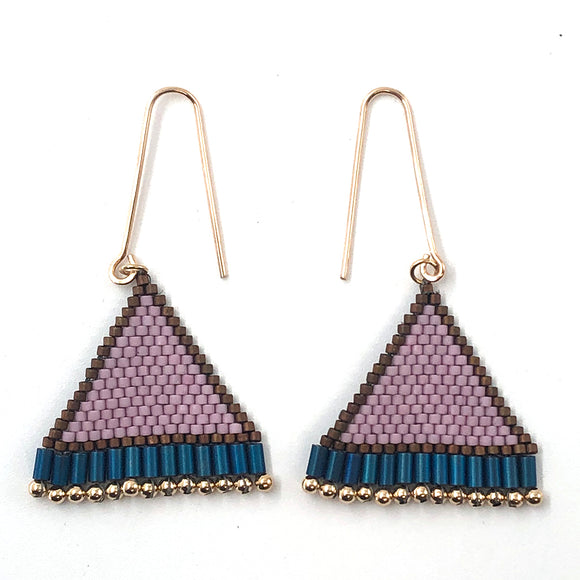 Triangle Glass Earrings by Trecy Bleich