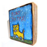 Meowy Christmas Block by David Hinds