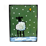 Christmas Lamb Green Block by David Hinds