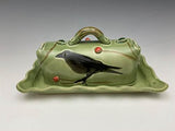 Crow Butter Dish by Bluegill Pottery
