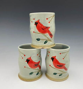 Cardinal Tumbler by Bluegill Pottery