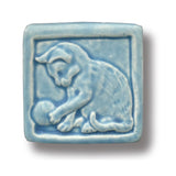 Kitten with Yarn 3" x 3" Tile by Whistling Frog