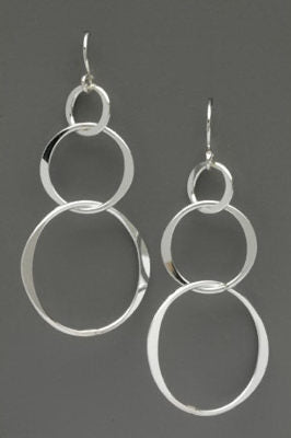 Heavy Circle Chain Earrings by Thomas Kuhner