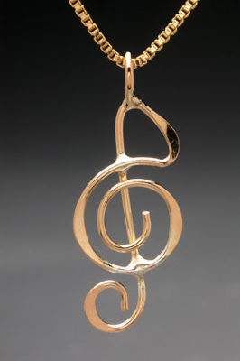 Treble Clef Necklace by Thomas Kuhner