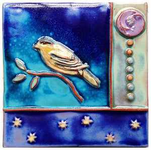 Lush Life Finch Tile by Parran Collery