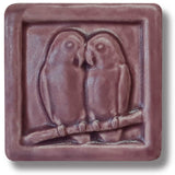 Lovebirds 4" x 4" Tile by Whistling Frog