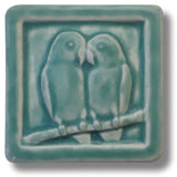 Lovebirds 4" x 4" Tile by Whistling Frog