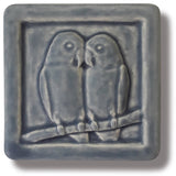 Lovebirds 4" x 4" Tile by Whistling Frog
