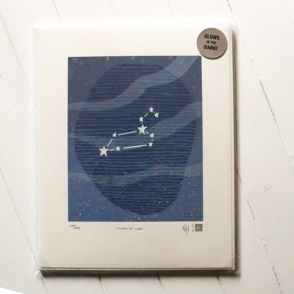 Stars of Leo Silkscreen Print by Allison and Jonathan Metzger