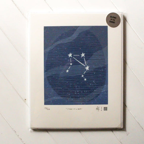 Stars of Libra Silkscreen Print by Allison and Jonathan Metzger