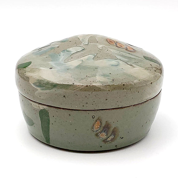 Lidded Container - Stoneware by Mary Weisgram