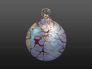 Magnolia Round Ornament by Vines Art Glass