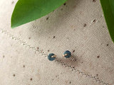Tiny Stud Earrings with Lapis by Brianna Kenyon