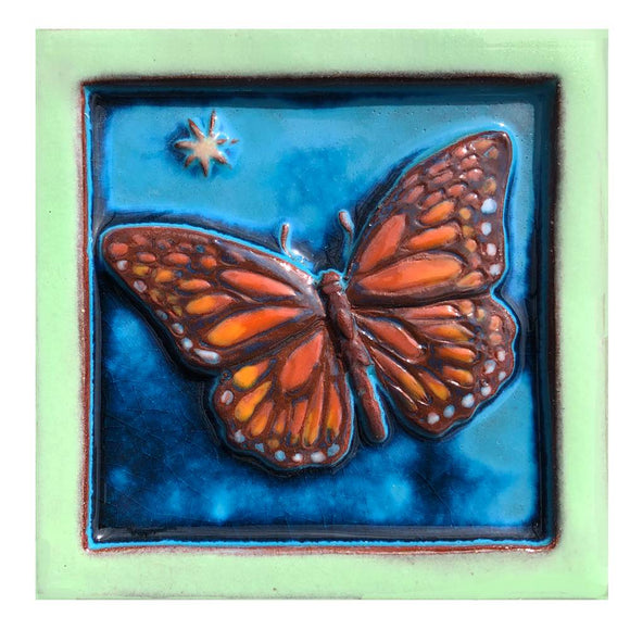 Dancing Butterfly Tile by Parran Collery