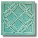 Quad Dragonfly 6" x 6" Tile by Whistling Frog